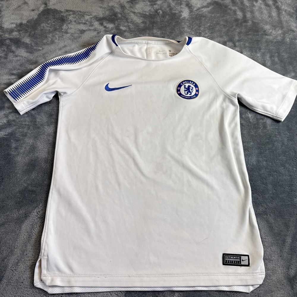 Chelsea 2018 2019 Away Football Shirt Soccer Jersey Nike Youth M White Blue